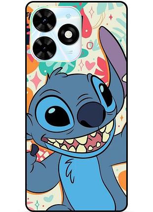Чехол силиконовый бампер для tecno spark 20 pro с рисунком stitch стич