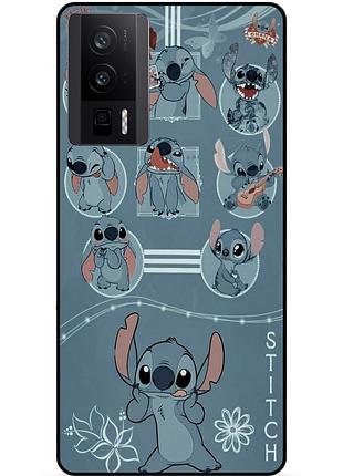 Силіконовий бампер чохол для xiaomi poco f5 pro з картинкою стіч stitch