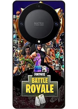 Чехол силиконовый бампер для huawei honor magic 5 lite 5g с рисунком фортнайт fortnite