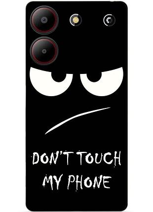 Чехол силиконовый бампер для zte blade a54 с рисунком глаза dont touch my phone