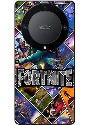 Чехол силиконовый бампер для huawei honor magic 5 lite 5g с картинкой фортнайт fortnite