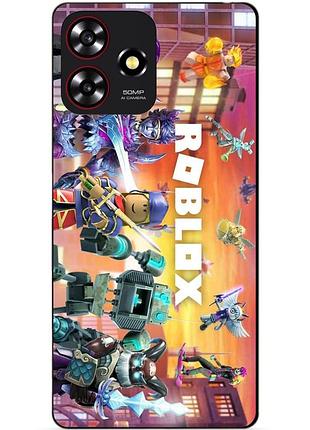 Чехол силиконовый бампер для zte blade a73 с картинкой роблокс roblox