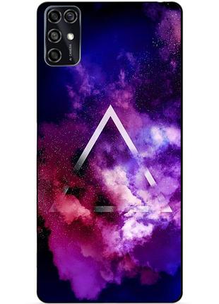 Чехол силиконовый бампер для zte blade v2020 smart с рисунком космос галактика