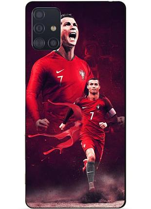 Силіконовий чохол бампер для samsung m31s з малюнком ronaldo португалія роналдо