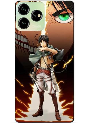 Чехол силиконовый бампер для zte blade v50 design с рисунком атака титанов attack on titan