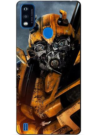 Чехол силиконовый бампер для zte blade a51 с рисунком бамблби bumblebee трансформеры