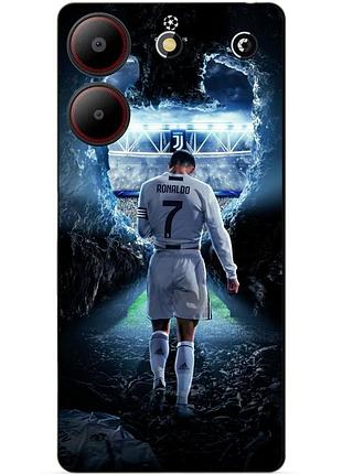 Силіконовий чохол бампер для zte blade a54 з малюнком ronaldo роналдо