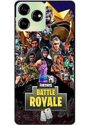 Чехол силиконовый бампер для zte blade v50 design с рисунком фортнайт fortnite