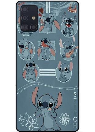 Чехол силиконовый бампер для samsung m51 с картинкой стич stitch