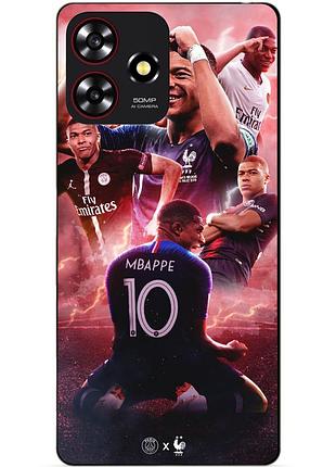 Чехол силиконовый бампер для zte blade a73 с рисунком килиан мбаппе mbappe