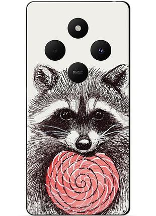 Силіконовий чохол бампер для xiaomi redmi 14c з малюнком єнот