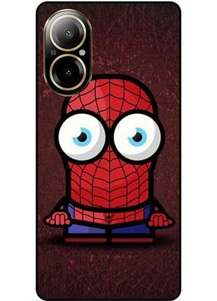 Чехол силиконовый бампер для realme c67 с рисунком миньон человек паук spider man