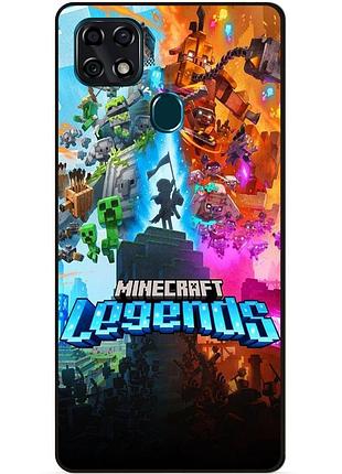 Чехол силиконовый бампер для zte blade 20 smart игра майнкрафт minecraft
