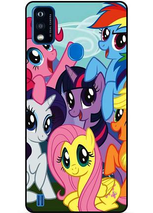 Чехол силиконовый бампер для zte blade a51 с рисунком мой маленький пони my little pony