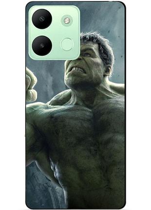 Чехол силиконовый бампер для infinix smart 7 hd с рисунком халк marvel hulk