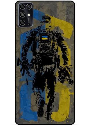 Чехол силиконовый бампер для zte blade v2020 smart с рисунком зсу украина боец