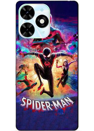 Чехол силиконовый бампер для tecno spark go 2024 spider man человек паук майлз моралес