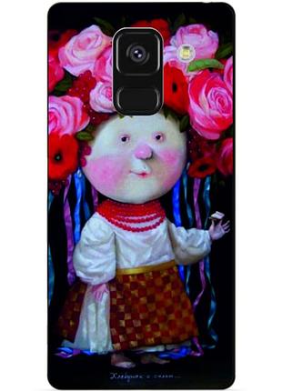 Чехол силиконовый бампер для samsung a8 plus с рисунком украиночка гапчинская