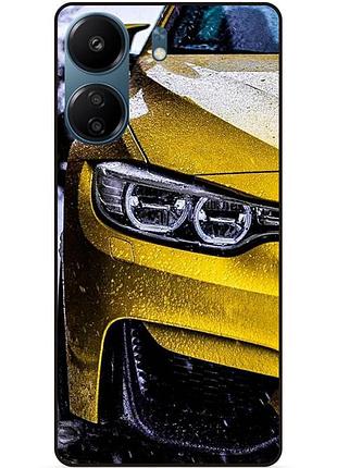 Чехол силиконовый бампер для xiaomi poco c65 с рисунком bmw бмв машина авто