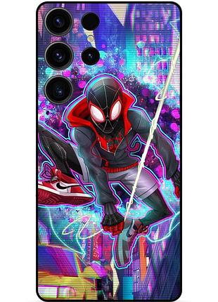 Силіконовий чохол бампер для samsung s23 ultra з картинкою spider man людина-павук