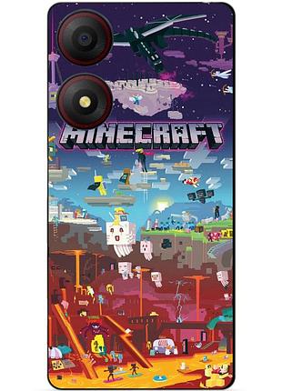Силіконовий чохол бампер для zte blade a34 гра minecraft майнкрафт