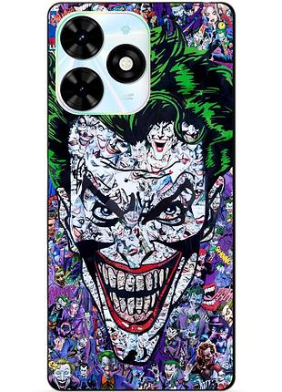 Чехол силиконовый бампер для infinix hot 40i (x6528b) с рисунком джокер joker