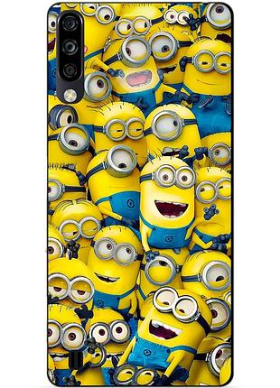 Силіконовий чохол бампер для zte blade a7 2020 з малюнком міньйони minion