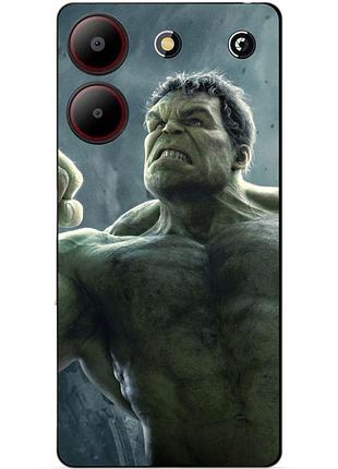 Чехол силиконовый бампер для zte blade a54 с рисунком халк marvel hulk