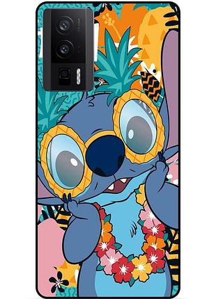 Силіконовий бампер чохол для xiaomi poco f5 pro з малюнком стіч stitch