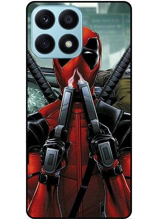 Чехол силиконовый бампер для huawei honor x8a с рисунком дэдпул deadpool