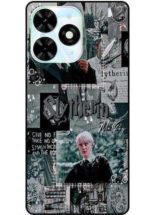 Чехол силиконовый бампер для infinix smart 8 (x6525) с рисунком slytherin слизерин драко малфой гарри поттер