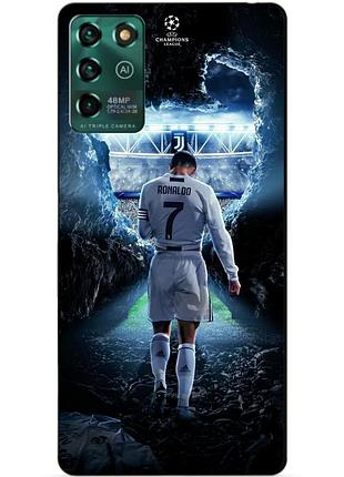 Чехол силиконовый бампер для zte blade v30 vita с рисунком ronaldo роналдо