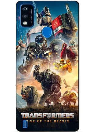 Чехол силиконовый бампер для zte blade a51 с картинкой звероботы трансформеры transformers