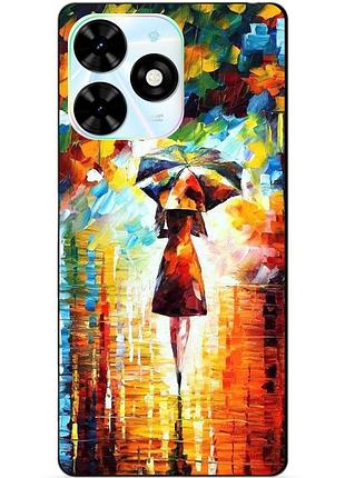 Силіконовий чохол бампер для tecno spark 20 pro з малюнком прогулянка