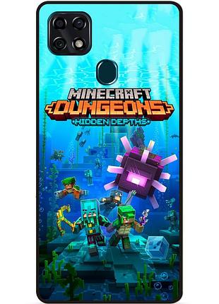 Чехол силиконовый бампер для zte blade 20 smart с рисунком майнкрафт minecraft