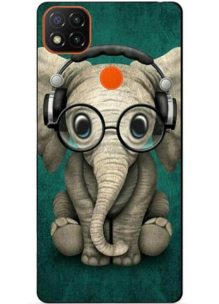 Силіконовий чохол бампер для xiaomi redmi 9c з малюнком слоник