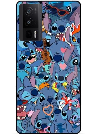 Чехол силиконовый бампер для xiaomi poco f5 pro лило и стич stitch