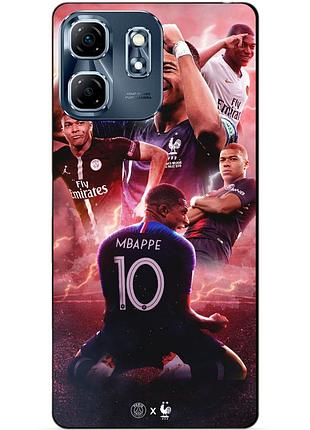 Чехол силиконовый бампер для infinix smart 9 (x6532) с рисунком килиан мбаппе mbappe