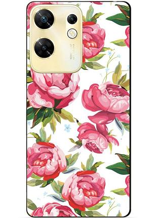 Силіконовий чохол бампер для infinix zero 30 4g з малюнком півонії квіти