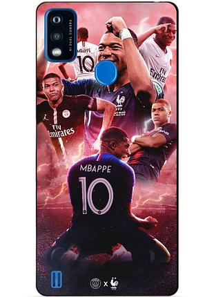 Чехол силиконовый бампер для zte blade a51 с рисунком килиан мбаппе mbappe