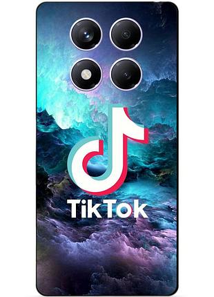 Силіконовий чохол бампер для xiaomi redmi note 14 pro з малюнком tik tok тік ток