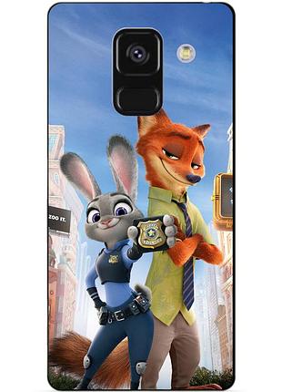 Силіконовий чохол бампер для samsung a8 plus з малюнком джуді зверополіс zootopia
