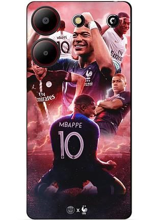 Чехол силиконовый бампер для zte blade a54 с рисунком килиан мбаппе mbappe