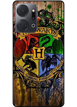 Чехол силиконовый бампер для huawei honor x7a с рисунком hogwarts хогвартс гарри поттер harry potter