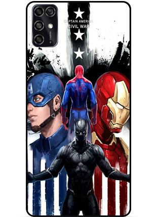 Чехол силиконовый бампер для zte blade v2020 smart с рисунком marvel марвел человек паук