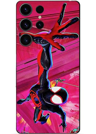 Силіконовий чохол бампер для samsung s23 ultra з малюнком spider man людина-павук