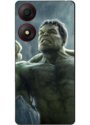 Чехол силиконовый бампер для zte blade a34 с рисунком халк marvel hulk