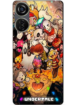 Чехол силиконовый бампер для zte blade v40 design с рисунком андертейл undertale