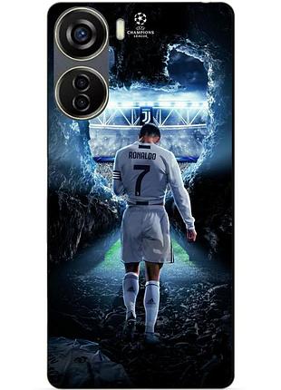 Чехол силиконовый бампер для zte blade v40 design с рисунком ronaldo роналдо
