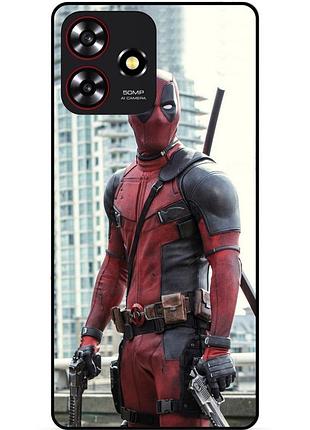Чехол силиконовый бампер для zte blade a73 с рисунком deadpool дэдпул